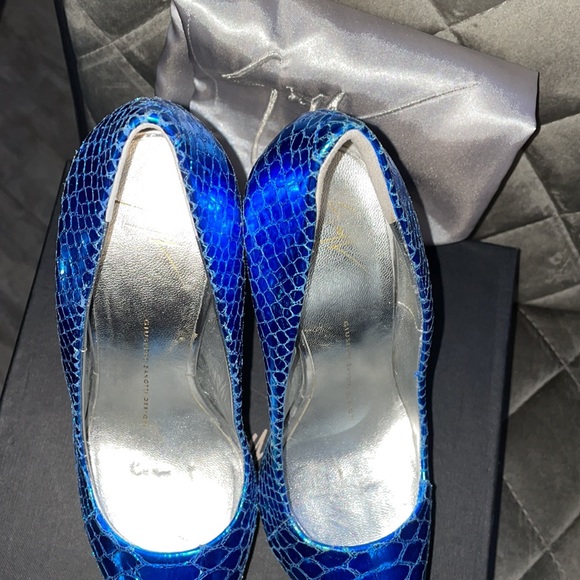 Giuseppe Zanotti Sharon 105 Turquoise / Royal Blue - Picture 6 of 12